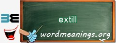 WordMeaning blackboard for extill